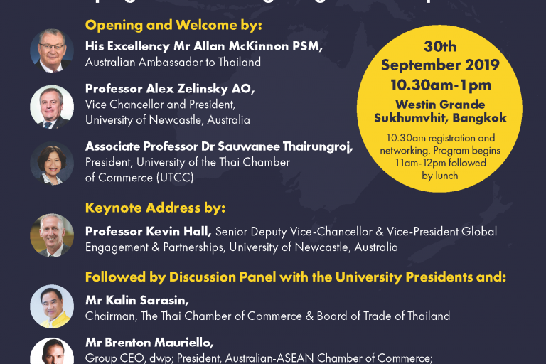 Business Forum Invite Graphic A5 v12 UTCC ISM and the University of Newcastle Australia is delighted to invite TCC members to join